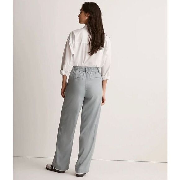 MADEWELL The Neale Straight-Leg Pant in Drapeweave Gray Blue Women’s Size 0 - Picture 4 of 11